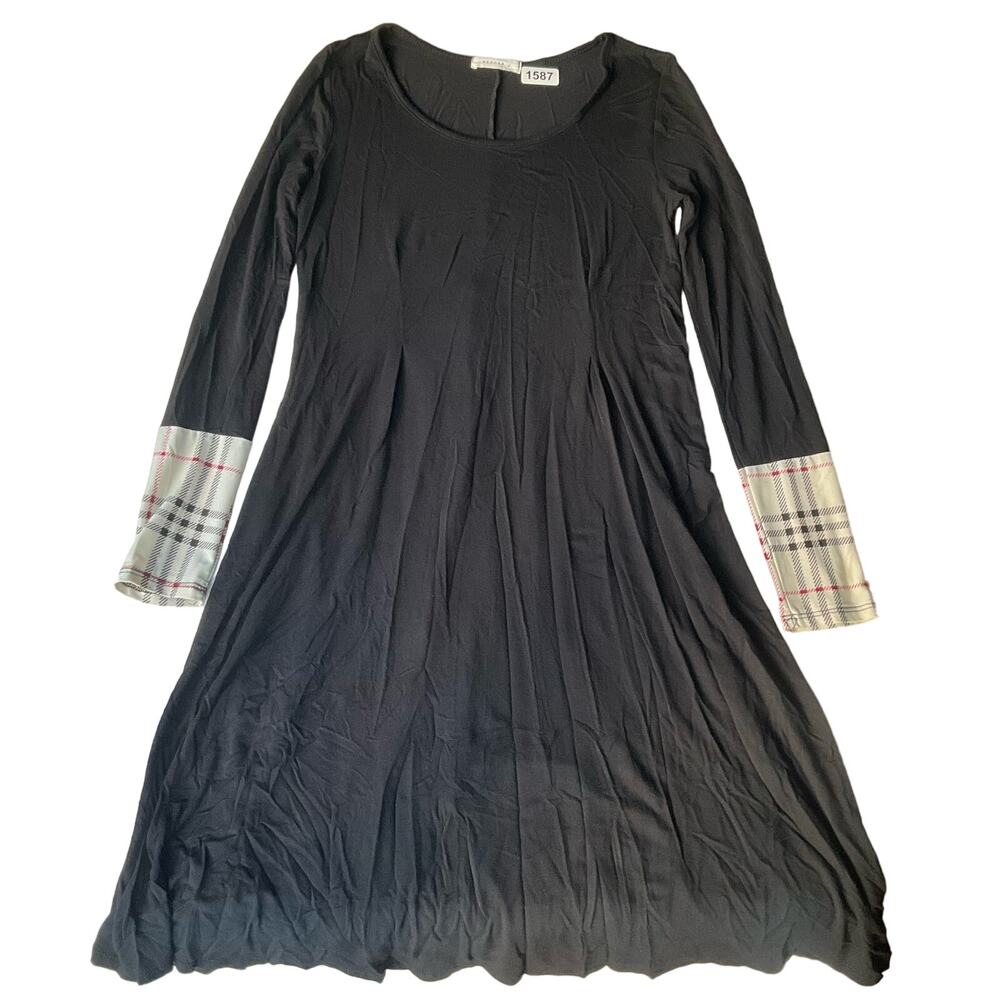 Reborn J Women’s Long Sleeve “Freesize” Dress size S, Solid Black, 95% Rayon